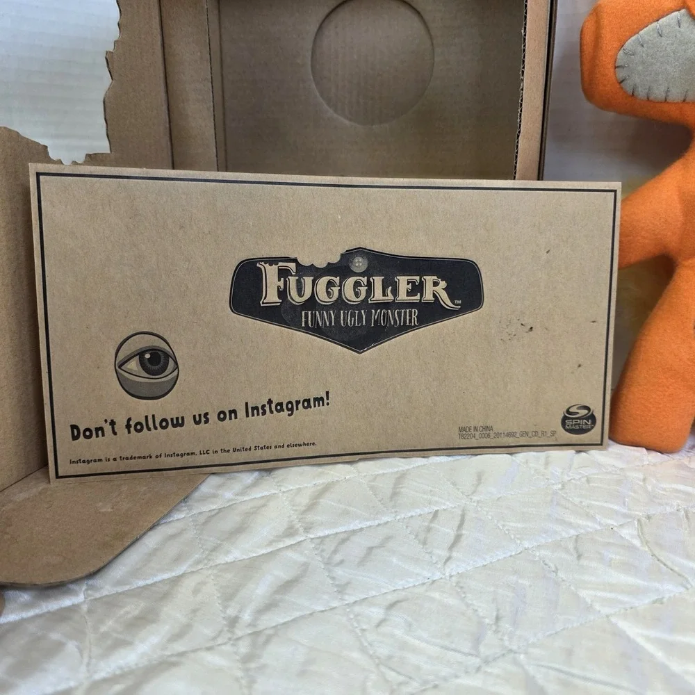 Spinmaster Fuggler Suspicious Fox Plush Orange Felt Retired RARE